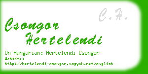 csongor hertelendi business card